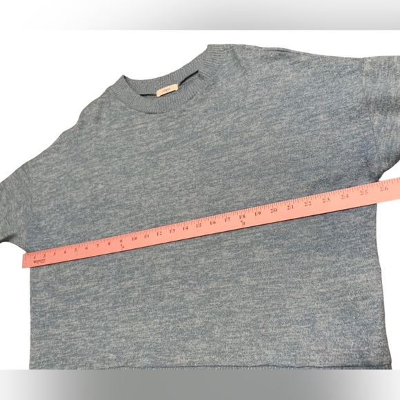 Cherish Light Blue Oversized Sweater Coastal Grandma Style Size Small Wide Cuff - Picture 5 of 7